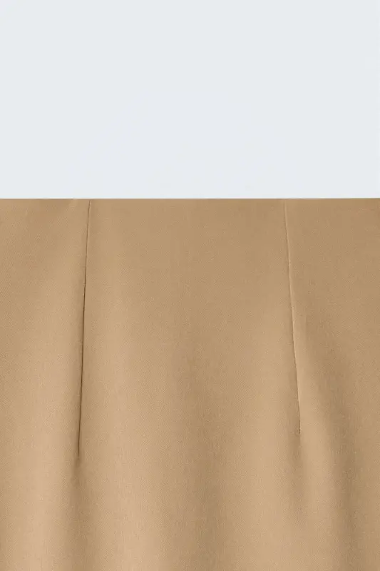 Düz Kalem Etek - Açık Camel - AÇIK CAMEL - 6