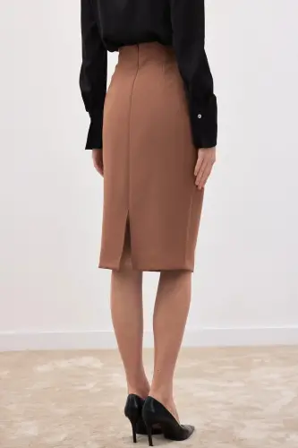 Düz Kalem Etek - Camel-CAMEL - 8