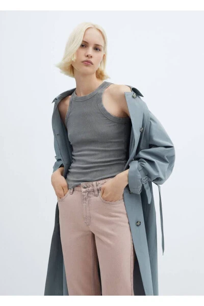 Düz kesim crop jean - 5