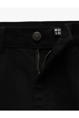 Straight Fit Jean Pantolon - Mark Jean - Siyah - 5