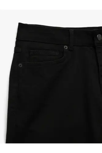 Straight Fit Jean Pantolon - Mark Jean - Siyah - 6