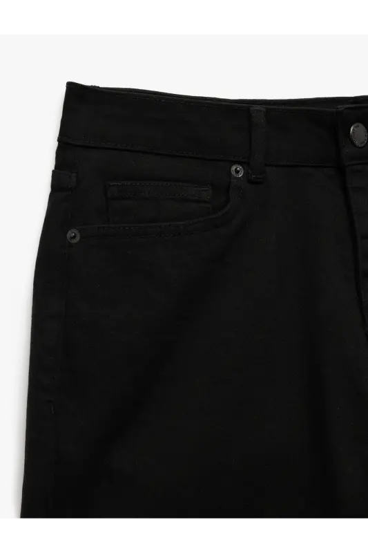 Straight Fit Jean Pantolon - Mark Jean - Siyah - 6