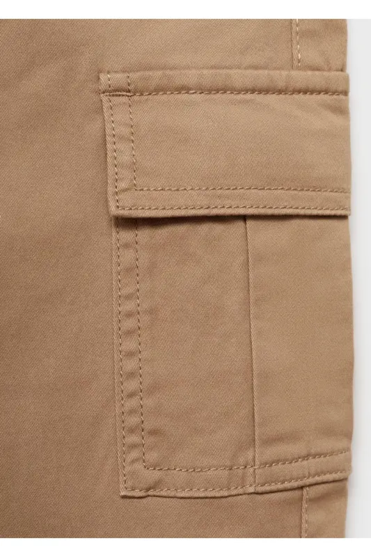 Düz kesim kargo pantolon - Orta Kahverengi - 6