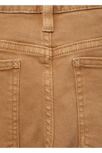Düz kesim pamuklu pantolon - Tütün Kahvesi - 8