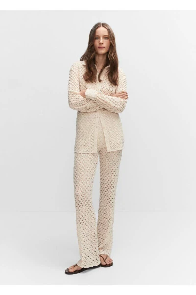 Düz kroşe pantolon - 2