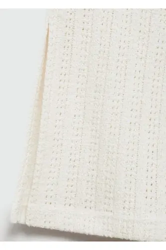 Düz kroşe pantolon - Ekrü - 5
