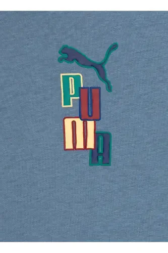 Düz Mavi Erkek Çocuk T-Shirt 67926920-READY SET BETTER Tee - PUMA (1)