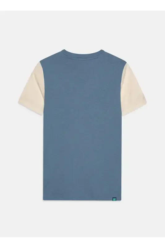 Düz Mavi Erkek Çocuk T-Shirt 67926920-READY SET BETTER Tee - 3