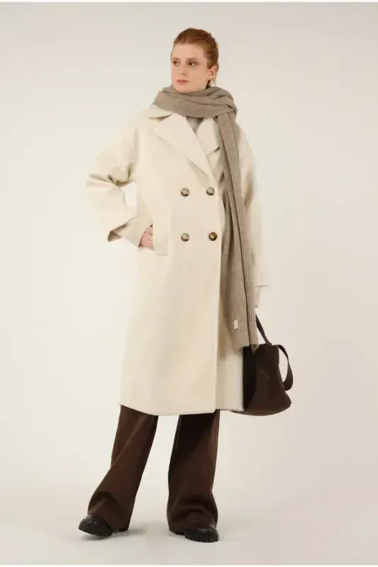 Düz Örgü Atkı Açık Vizon-vizon - 6