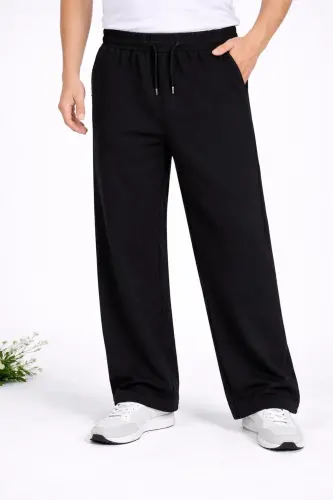 Düz paça baggy eşofman altı - düzsiyahbaggy 