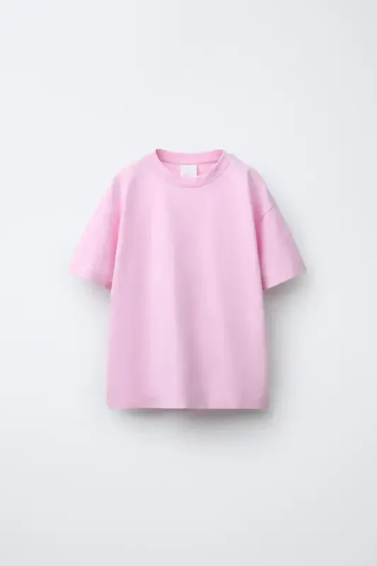 BASIC DÜZ RENK T-SHIRT-Pembe - ZARA