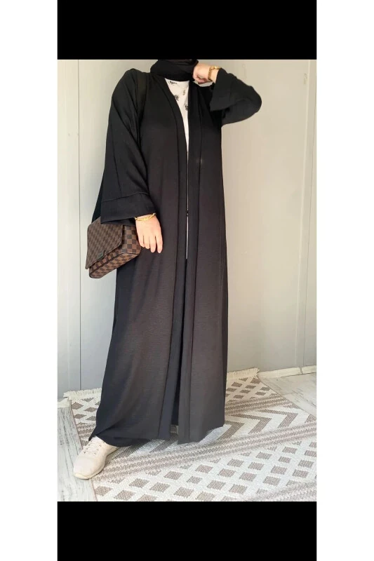 Düz Siyah Renk,abaya Ferace - GABRA
