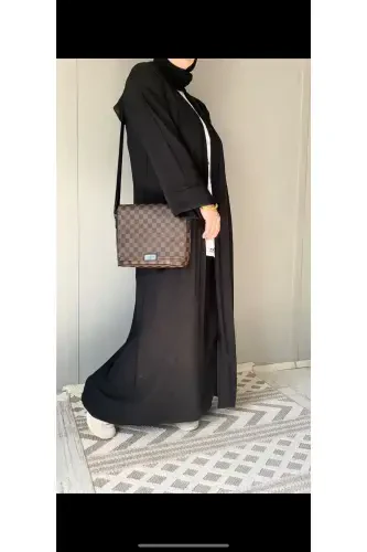 Düz Siyah Renk,abaya Ferace - GABRA (1)