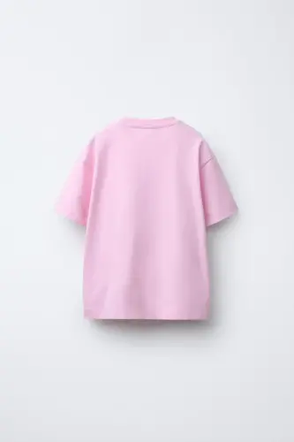 DÜZ T-SHIRT-Pembe - ZARA (1)