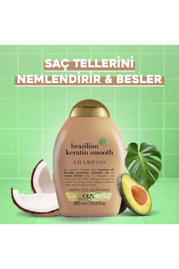 Düzleştirici Brazilian Keratin Smooth Sülfatsız Şampuan 385 ml - 7