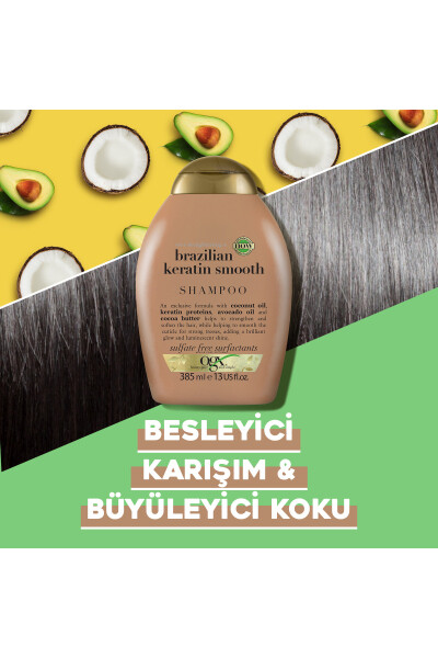 Düzleştirici Brazilian Keratin Smooth Sülfatsız Şampuan 385 ml - 10