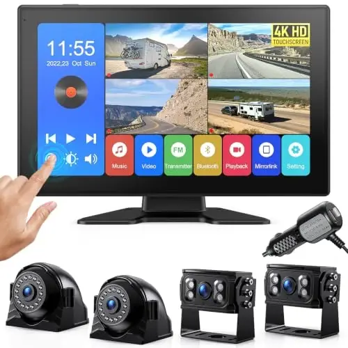 DVKNM 4K RV Backup Camera System 10.1