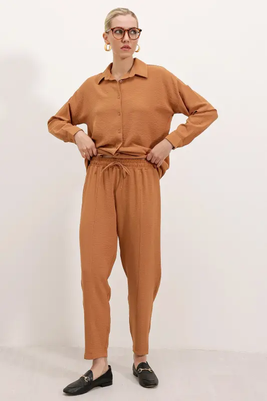 Двойной костюм 6593 Oversize - Табак - 5