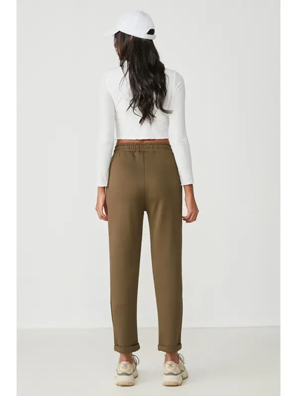 Двойные спортивные штаны 807 хаки-хаки - 4