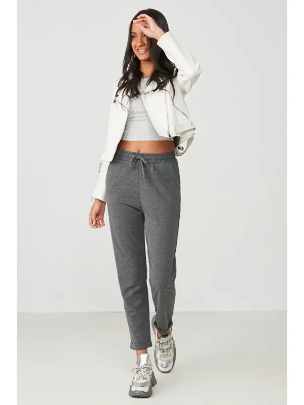 Двойные штаны для бега 738 антрацит-антрацит - 2