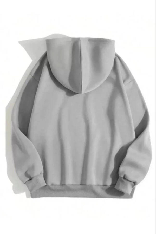 DVR COSMETIC 3-Thread Cotton Unisex Hooded Sweatshirt - Grey - 2