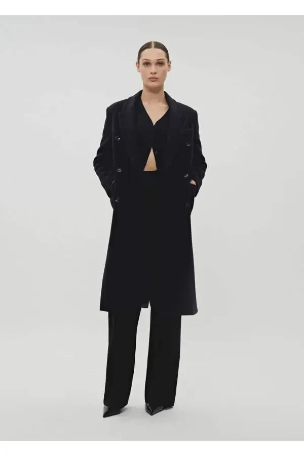 Двубортное пальто Manteco Wool - 8