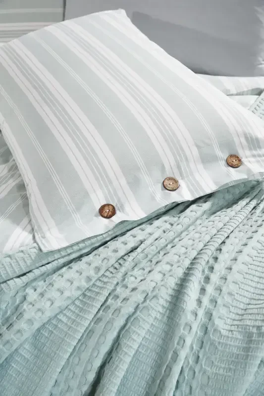 ДВУСПАЛЬНЫЙ 4 ПРЕДМЕТА НАБОР ПОКРЫВАЛ ESTIVO Зеленый-зеленый - 2