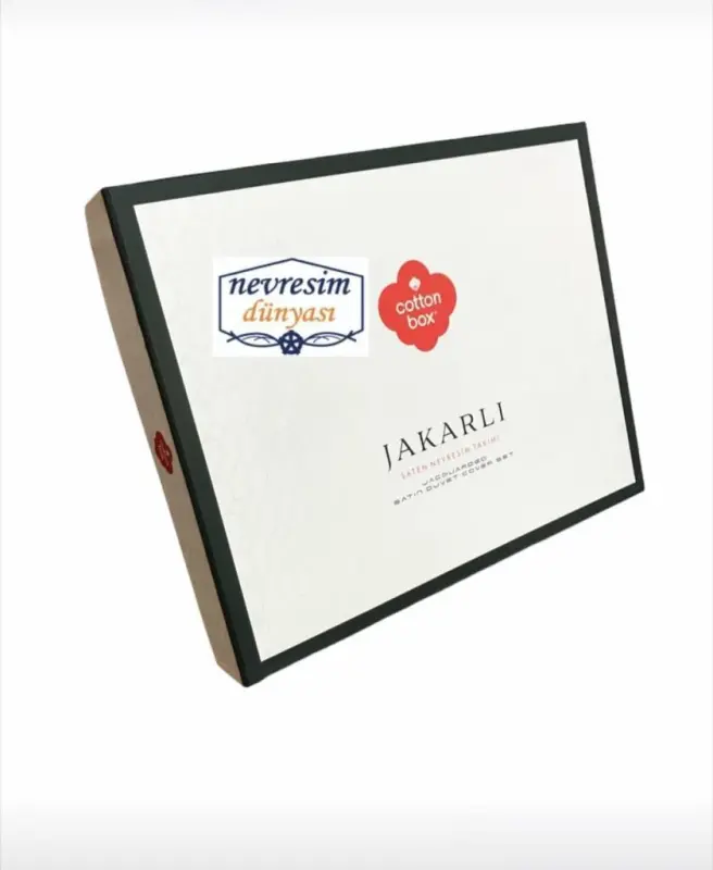 Двуспальный комплект постельного белья Cotton Box из жаккардового сатина, черный с клетчатым рисунком - 4