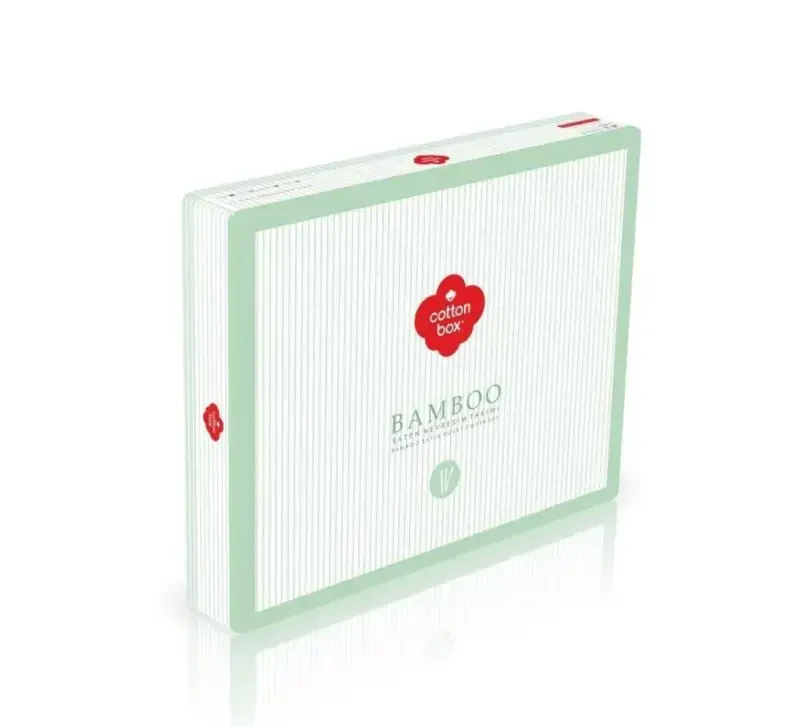 Двуспальный комплект постельного белья из бамбукового сатина от Cotton Box, бордовый - 3