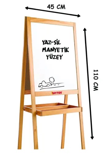 Двусторонняя магнитная деревянная доска для письма - SAZE (1)