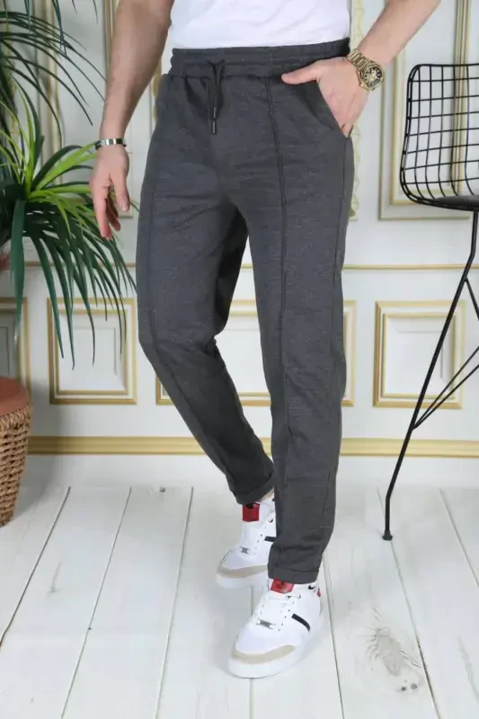 Двусторонние спортивные штаны из ткани - металлический антрацит, двухсторонние - 1