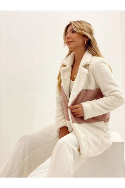 Двухцветная плюшевая куртка - Modazone