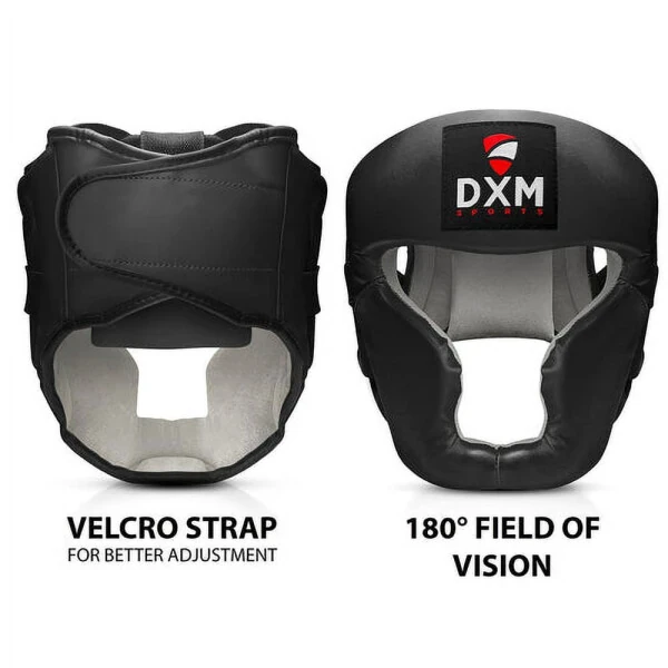 DXM SPORTS Headgear for Boxing, MMA Training, Sparring Martial Arts - Adjustable and Padded Safety Head Guard - 7