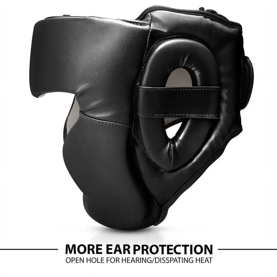 DXM SPORTS Headgear for Boxing, MMA Training, Sparring Martial Arts - Adjustable and Padded Safety Head Guard - 3
