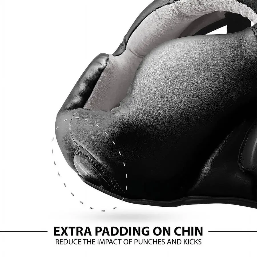 DXM SPORTS Headgear for Boxing, MMA Training, Sparring Martial Arts - Adjustable and Padded Safety Head Guard - 5