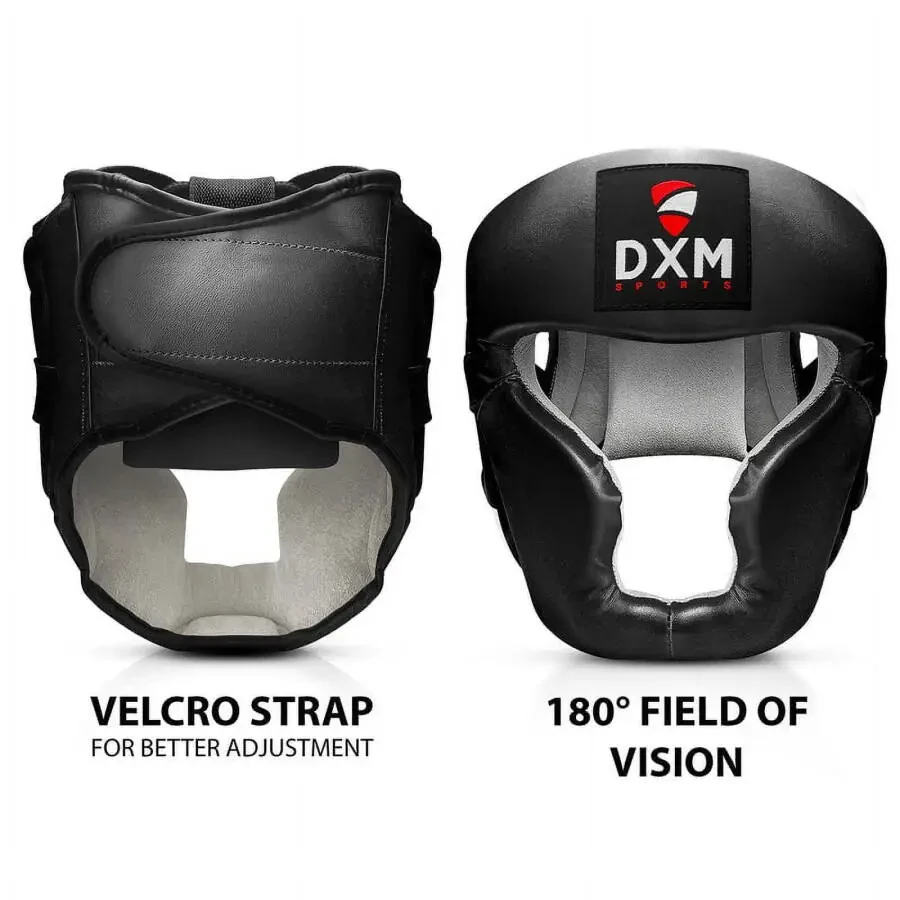 DXM SPORTS Защитное снаряжение для головы для бокса, ММА, тренировок, спарринга, боевых искусств - регулируемая защитная накладка для головы с мягкой подкладкой - 7