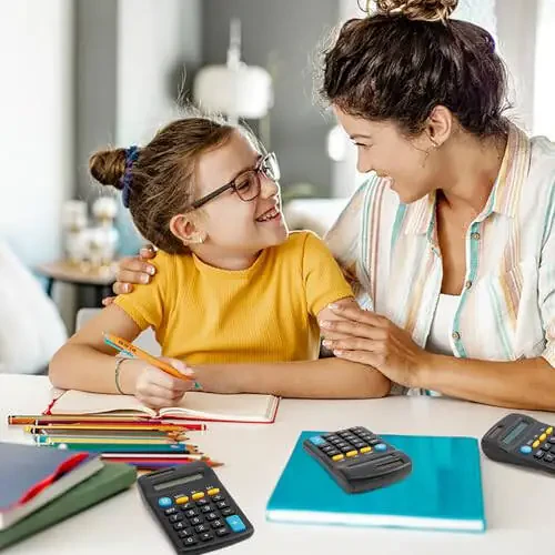 Dyrfolm 24 Pack Pocket Calculator - Mini, Solar Battery Dual Power Desktop Calculators, 8 Digit Display Basic Calculator for Students, Kids, Home, Office (Black) - 6