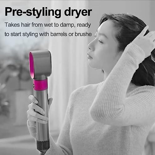 Dyson Airwrap HS05/HS01 Soch Turmakchi Aksesuar Qismlari uchun Oldindan Shakillantirish Quruqlagich Nozuli (Pushti Qizil) - 3