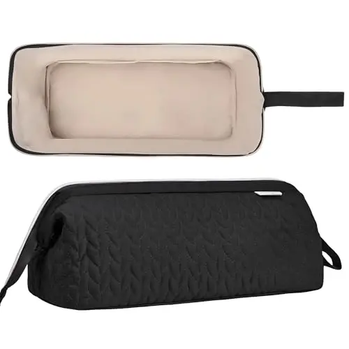 KarSyon Shark Flex Style Case for Dyson Airwrap Hair Dryer Brush Revlon Hair Tools Travel Bag Carrying Case Flat Curling Iron Organizer (Black) - 2