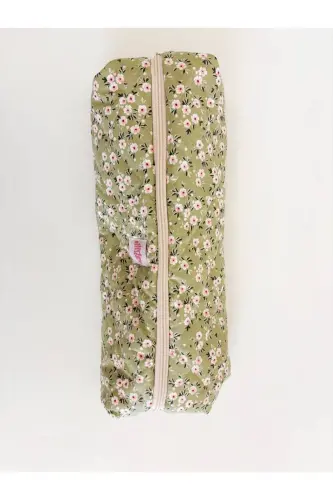 Dyson Compatible All Parts Bag Straightener Bag Large Makeup Bag XXL-Green Floral - 7