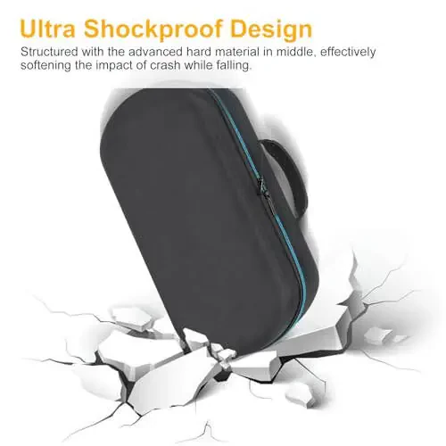 Dyson Supersonic Nural HD16 soch quritgich bilan mos keladigan XINGFUDAO qattiq tashish sumkasi, soch quritgich Dyson Supersonic HD08 va HD15 uchun almashtirish sayohat saqlash sumkasi (qora) - 3