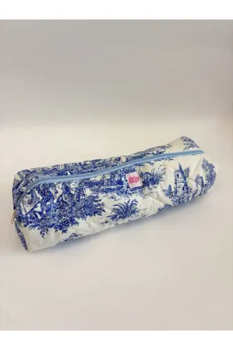 Dyson Uyumlu Tüm Parçalar Için Çanta Düzleştirici Saç Maşası Çantası Büyük Makyaj Çanta Mavi-Mavi Fransız - 5