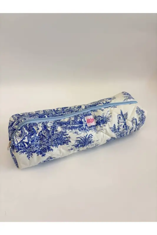 Dyson Uyumlu Tüm Parçalar Için Çanta Düzleştirici Saç Maşası Çantası Büyük Makyaj Çanta Mavi-Mavi Fransız - 5