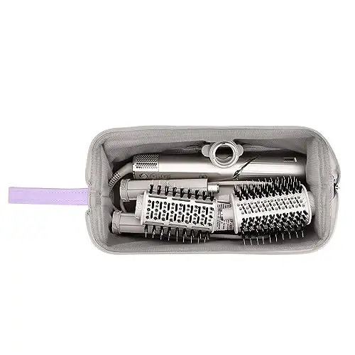 Buwico Airwrap Travel Case for Dyson/Shark Flexstyle, Travel Pouch for Complete Styler and AttacModazoneents, Travel Bag for Hair Dryer (Purple) - 2