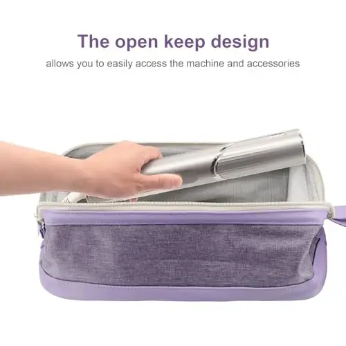 Buwico Airwrap Travel Case for Dyson/Shark Flexstyle, Travel Pouch for Complete Styler and AttacModazoneents, Travel Bag for Hair Dryer (Purple) - 5