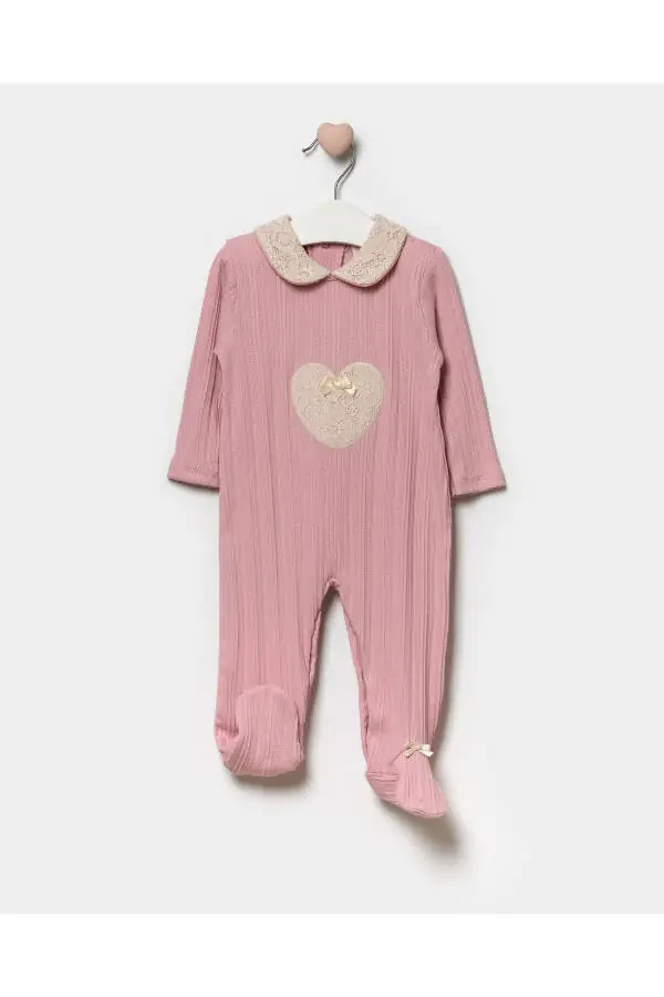 Джемпер для новорожденных девочек с длинным рукавом, 100% хлопок, с воротником-бейби, в подарок, с пинетками, 3-9 месяцев - 7