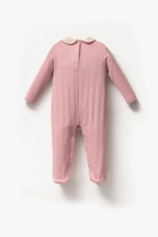 Джемпер для новорожденных девочек с длинным рукавом, 100% хлопок, с воротником-бейби, в подарок, с пинетками, 3-9 месяцев - 2