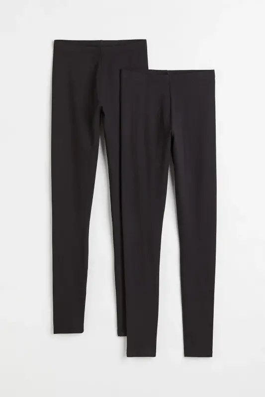 Джерси-лосины в упаковке по 2 штуки - H&M