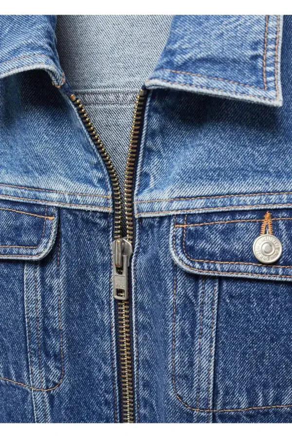 Джинсовая куртка с контрастом - 6