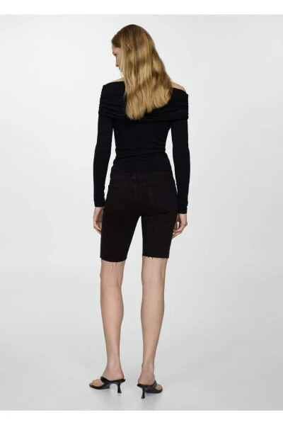 Джинсовые бермуды с зауженным низом - 4